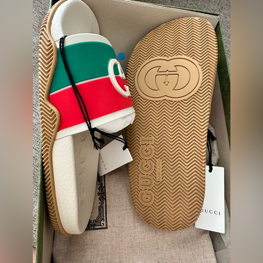 Gucci Wmns Slide 'Interlocking G - White Red Green' size 36